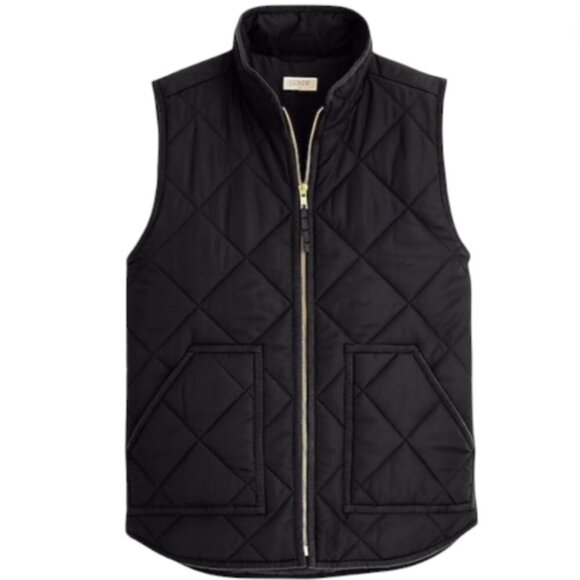 J. Crew | EUC Mercantile Quilted Puffer Vest in Black Size Medium - Picture 3 of 10